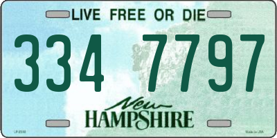 NH license plate 3347797