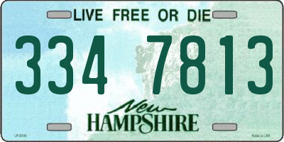 NH license plate 3347813