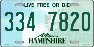 NH license plate 3347820