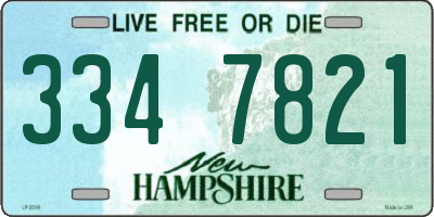 NH license plate 3347821
