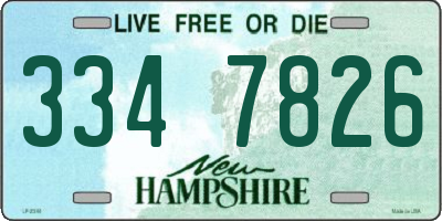 NH license plate 3347826