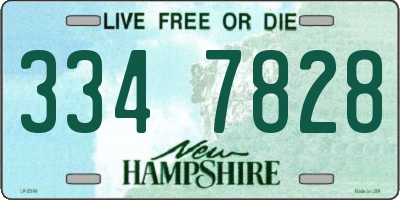 NH license plate 3347828