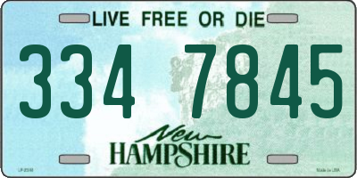 NH license plate 3347845