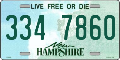 NH license plate 3347860