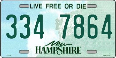 NH license plate 3347864