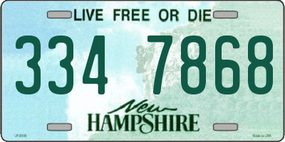 NH license plate 3347868