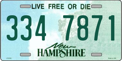 NH license plate 3347871