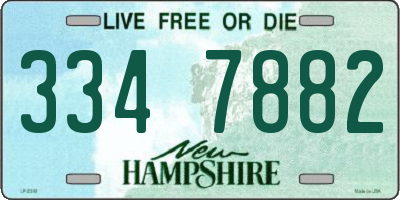 NH license plate 3347882