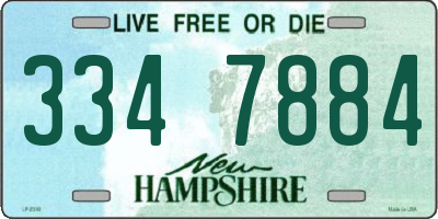 NH license plate 3347884