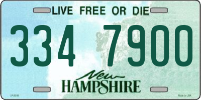 NH license plate 3347900