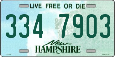 NH license plate 3347903
