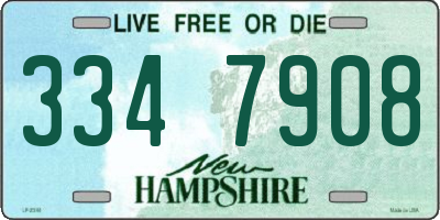 NH license plate 3347908