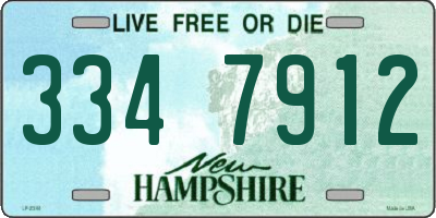 NH license plate 3347912