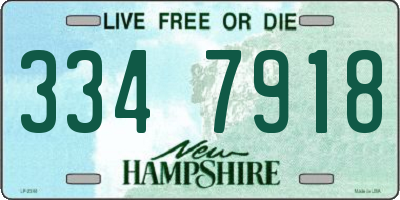NH license plate 3347918