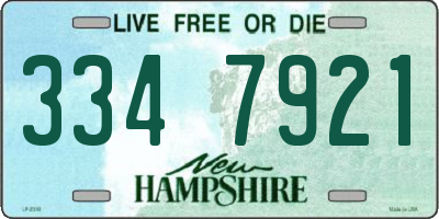 NH license plate 3347921