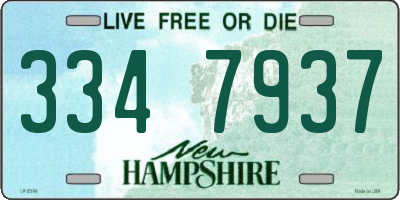NH license plate 3347937