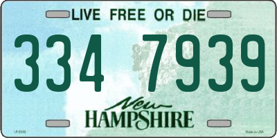 NH license plate 3347939