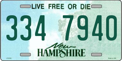 NH license plate 3347940
