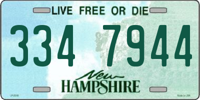 NH license plate 3347944