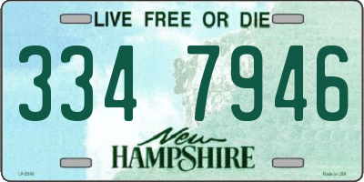 NH license plate 3347946