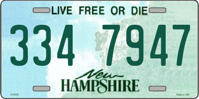 NH license plate 3347947