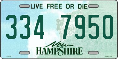 NH license plate 3347950