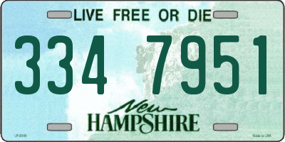 NH license plate 3347951
