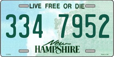 NH license plate 3347952