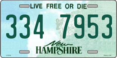 NH license plate 3347953