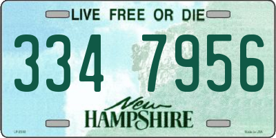 NH license plate 3347956
