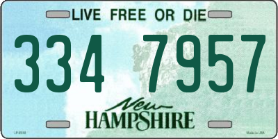 NH license plate 3347957