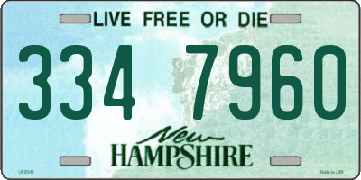 NH license plate 3347960