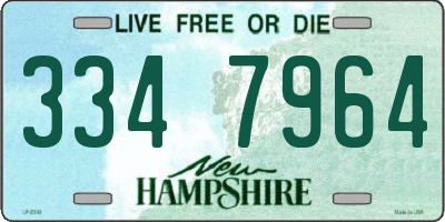 NH license plate 3347964