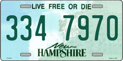 NH license plate 3347970