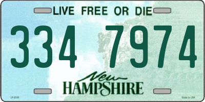 NH license plate 3347974