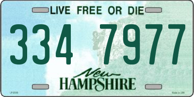 NH license plate 3347977