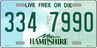 NH license plate 3347990