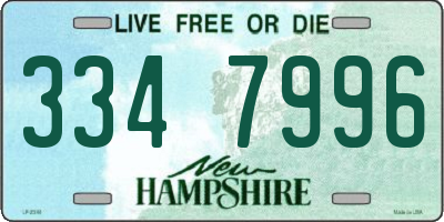 NH license plate 3347996