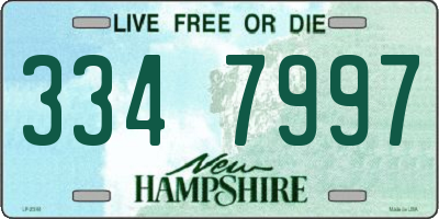 NH license plate 3347997