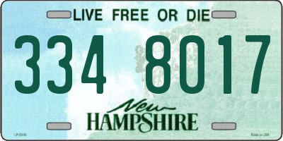 NH license plate 3348017