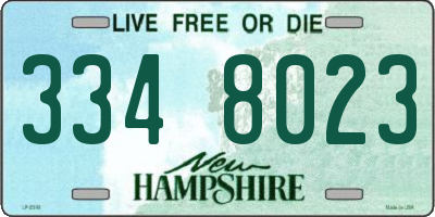 NH license plate 3348023