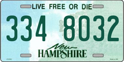 NH license plate 3348032