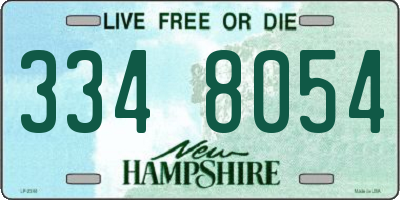 NH license plate 3348054