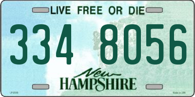 NH license plate 3348056