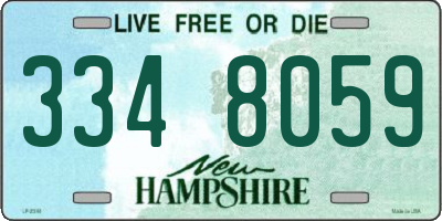 NH license plate 3348059