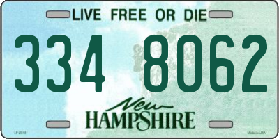 NH license plate 3348062