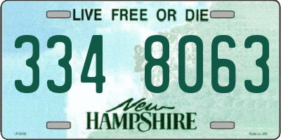 NH license plate 3348063