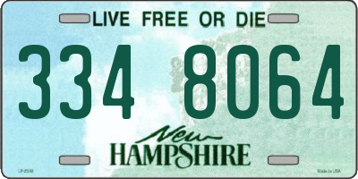 NH license plate 3348064