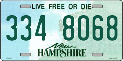 NH license plate 3348068