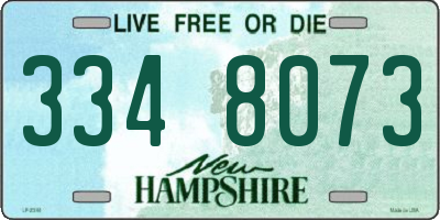 NH license plate 3348073
